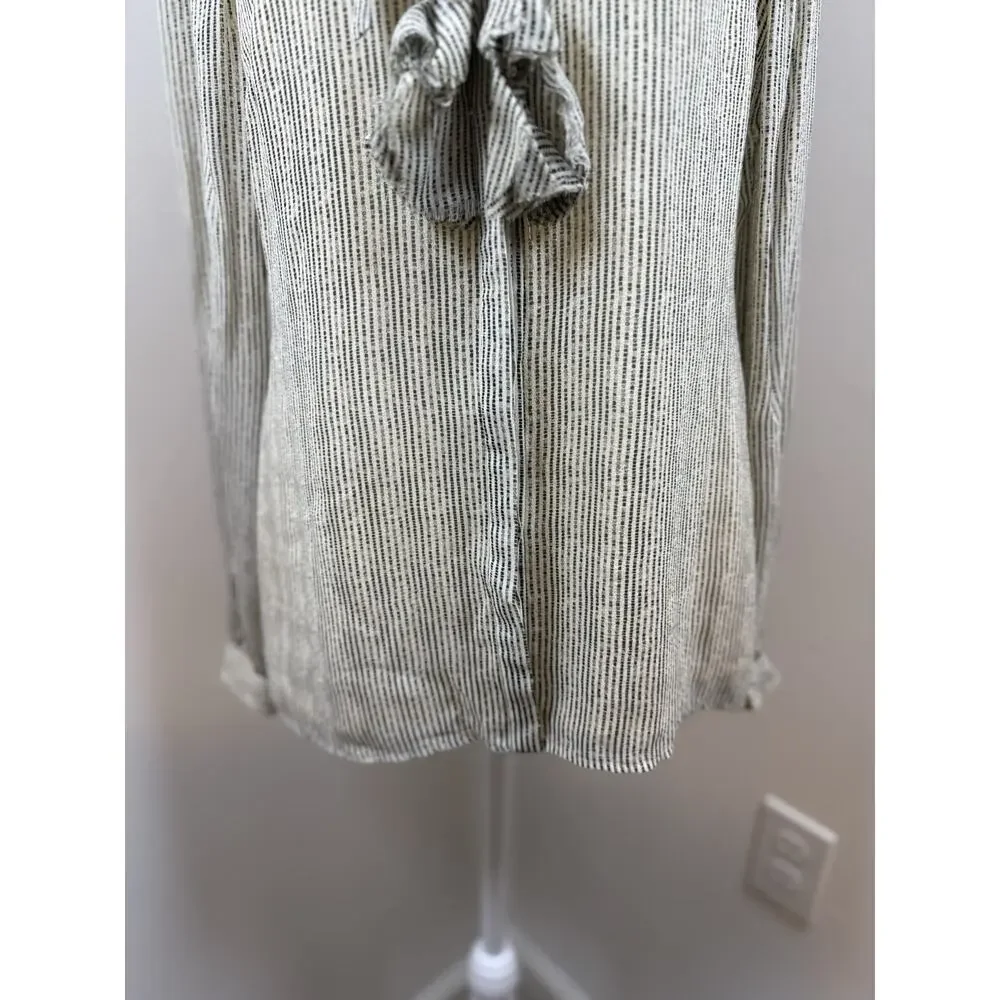 Tory Burch Women's Long Sleeve Blouse Size 4 Silk Ruffle Business Causal Office